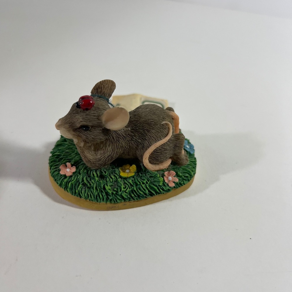 Charming Tails Im Thinking Of You Mouse Ladybug Figurine 89/701 Dean Griff 3"